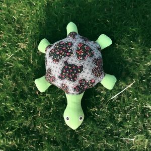 Turtle Pillow, Vintage Decor,Retro Vibe Turtle Lover 70s Turtle Handmade Upcycle